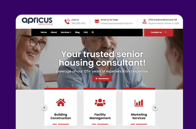 Apricus Senior Living - Slide | Tulumi Digital Marketing