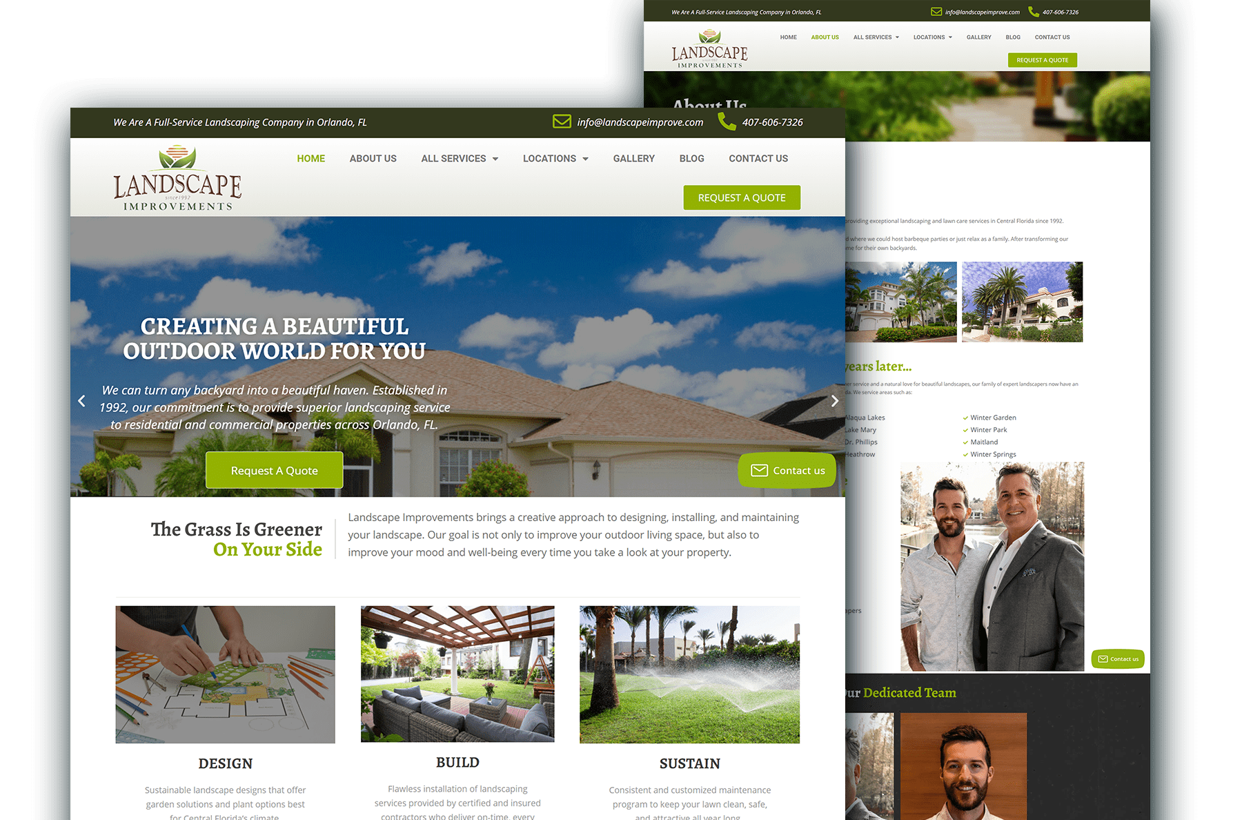 Landscape Improvements - Website Design | Tulumi Digital Marketing